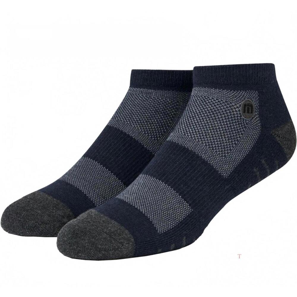 2 Pairs Travis Mathew Eighteener 2.0 Golf Low Cut Socks Mood Indigo One Size